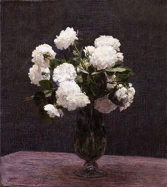Henri Fantin-Latour White Roses, Germany oil painting art